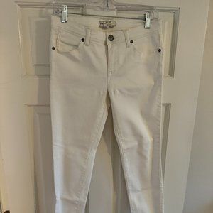 Free People White Ankle Jeans